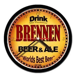  BRENNEN beer and ale cerveza wall clock 