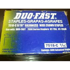  Duo Fast 7518C 19 Gauge Galvanized Staple 15/32 Inch Crown 