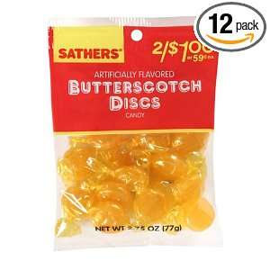 Sathers Butterscotch Discs, 2.75 Ounce Grocery & Gourmet Food