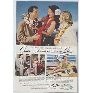  1949 Matson Line Hawaii Lurline Print Ad (2962)