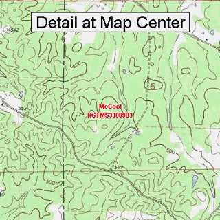   Topographic Quadrangle Map   McCool, Mississippi (Folded/Waterproof