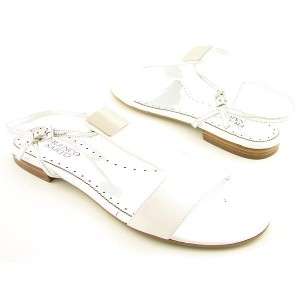 Franco Sarto Retro Womens Shoes Flat Sandals White 5.5  