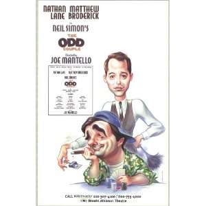  The Odd Couple Poster Broadway Theater Play 27x40