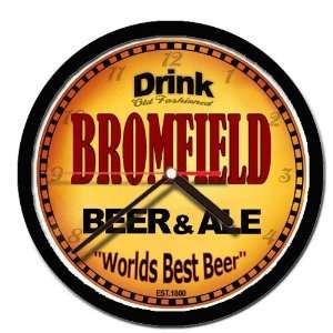  BROMFIELD beer and ale cerveza wall clock 