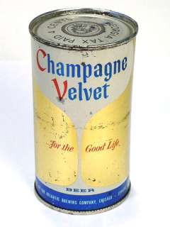 1961 Georgia Tax Lid Champagne Velvet Flat Top Beer Can  
