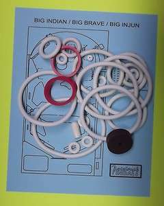 Gottlieb Big Indian / Big Brave pinball rubber ring kit  