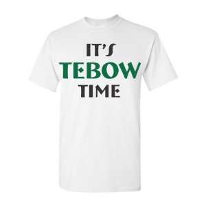  Its Tebow Time White T Shirt with Green Print by BBG 