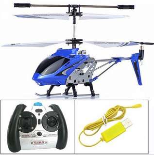 SYMA S107 Metal 3 Channels RC Mini Helicopter Gyro (well pack) blue 