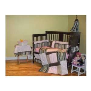  Carmella Pink & Brown 9 Piece Baby Bedding Set Baby