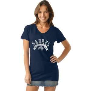  Buffalo Sabres Womens Tri Blend V Neck T Shirt  by Alyssa 