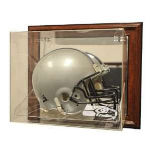 Seattle Seahawks Helmet Case Up Display, Brown   Acrylic Full Size 