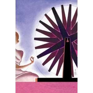  Indias Symbolic Wheel 28X42 Canvas Giclee
