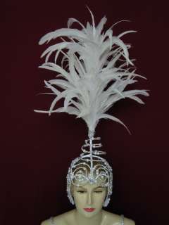 Da NeeNa H020 Swarovski Rhinestones Showgirl Drag Feather Headdress 