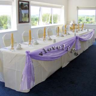 5M Lavender Organza Swags For Wedding Top Table Bows  