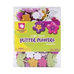   Fibre Craft Glitter Foam Bucket Flowers; 3 Items/Order