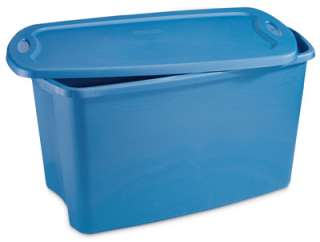 Pack Sterilite 30 Gallon Blue Storage Totes 073149835109  