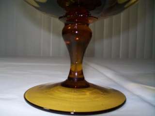 Vtg Art Glass Oversized Brandy Snifter Optic Blown  