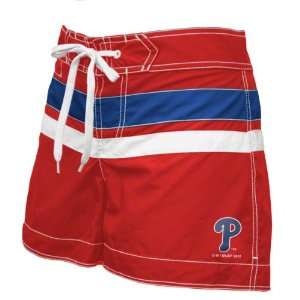   Phillies Womens Red Boy Short Swimsuit Bottom