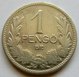 Hungary 1 pengo silver coin 1927 KM# 510 nice grade  