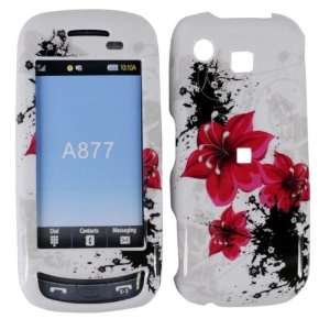 Hard Red Flowers Case Cover Faceplate Protector for Samsung Impression 