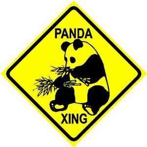 PANDA BEAR CROSSING sign * street zoo china