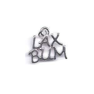   /Charms Silver Plated Sports   LaCrosse /LAX Bum 