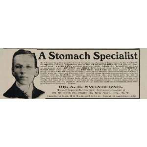  1905 Ad Quackery Dr. A. H. Swinburne Stomach Cure Book 