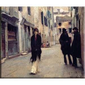  Street in Venice 16x14 Streched Canvas Art by Sargent, John 