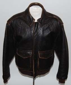 VINTAGE AVIREX WWII USAAF REPRO A 2 LEATHER FLIGHT JACKET MENS M RARE 