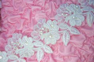 Elegant Pearl Beaded & Sequin Bridal Lace Trim WOW  