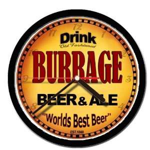  BURRAGE beer and ale cerveza wall clock 