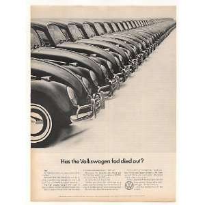  1966 VW Beetle Bug Has Volkswagen Fad Died Out Print Ad 