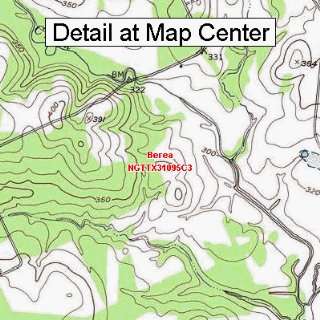  USGS Topographic Quadrangle Map   Berea, Texas (Folded 