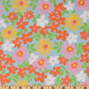   On Flower Power Blue Moon Fabric By The Yard Arts, Crafts & Sewing