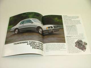 1983 Ford Thunderbird Turbo Coupe Sales Brochure  