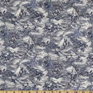   Wide Cattle Call Toss Grey Fabric By The Yard Arts, Crafts & Sewing