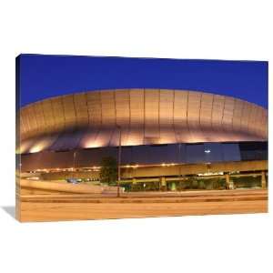  New Orleans Superdome at Night   Gallery Wrapped Canvas 