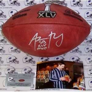  Aaron Rodgers Hand Signed Super Bowl XLV Official NFL 