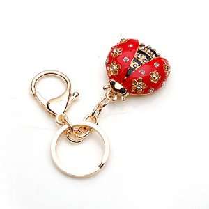  Beautiful Lady Bug w/Rhinestones Key Holder/Key Chain/key 