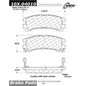  Centric Parts, 102.04010, CTek Brake Pads Automotive
