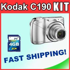  Kodak EasyShare C190 12MP Digital Camera w/ 5x Optical 