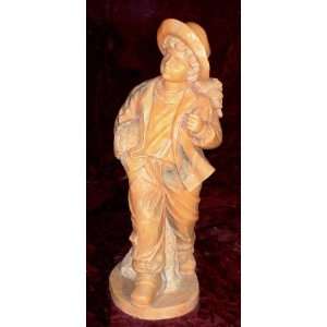   JBS521 School Boy with Wheat   Sunset Red Marble