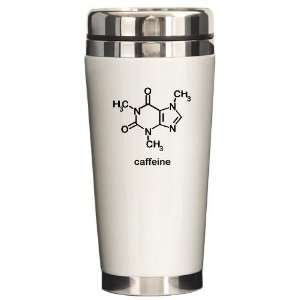  Caffeine Molecule Funny Ceramic Travel Mug by  
