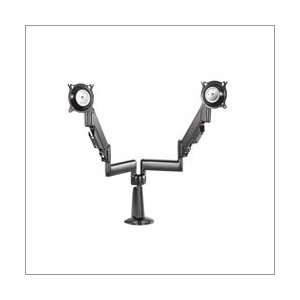 CHIEF MANUFACTURING HEIGHT ADJUSTABLE DUAL ARM DUAL MONITOR DESK MOUNT 