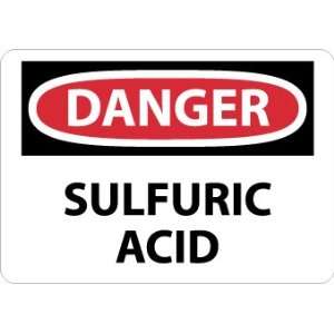 Danger, Sulfuric Acid, 10X14, Rigid Plastic  Industrial 