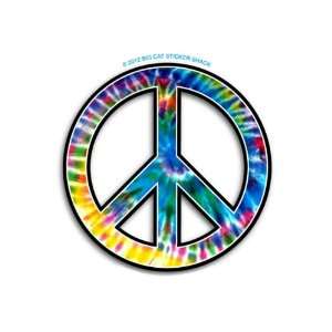  Peace Symbol   Tie Dye (Bumper Sticker) 