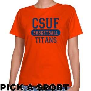 Cal State Fullerton Titans Ladies Orange Custom Sport Classic Fit T 