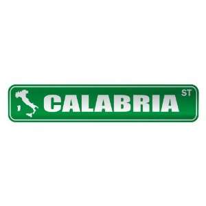   CALABRIA ST  STREET SIGN CITY ITALY