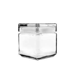   Hocking 85587R Stackable Square Glass Canister   32oz.