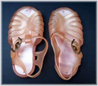 Vintage MAN MADE Girls Jelly Shoes Made in U.S.A. 3  